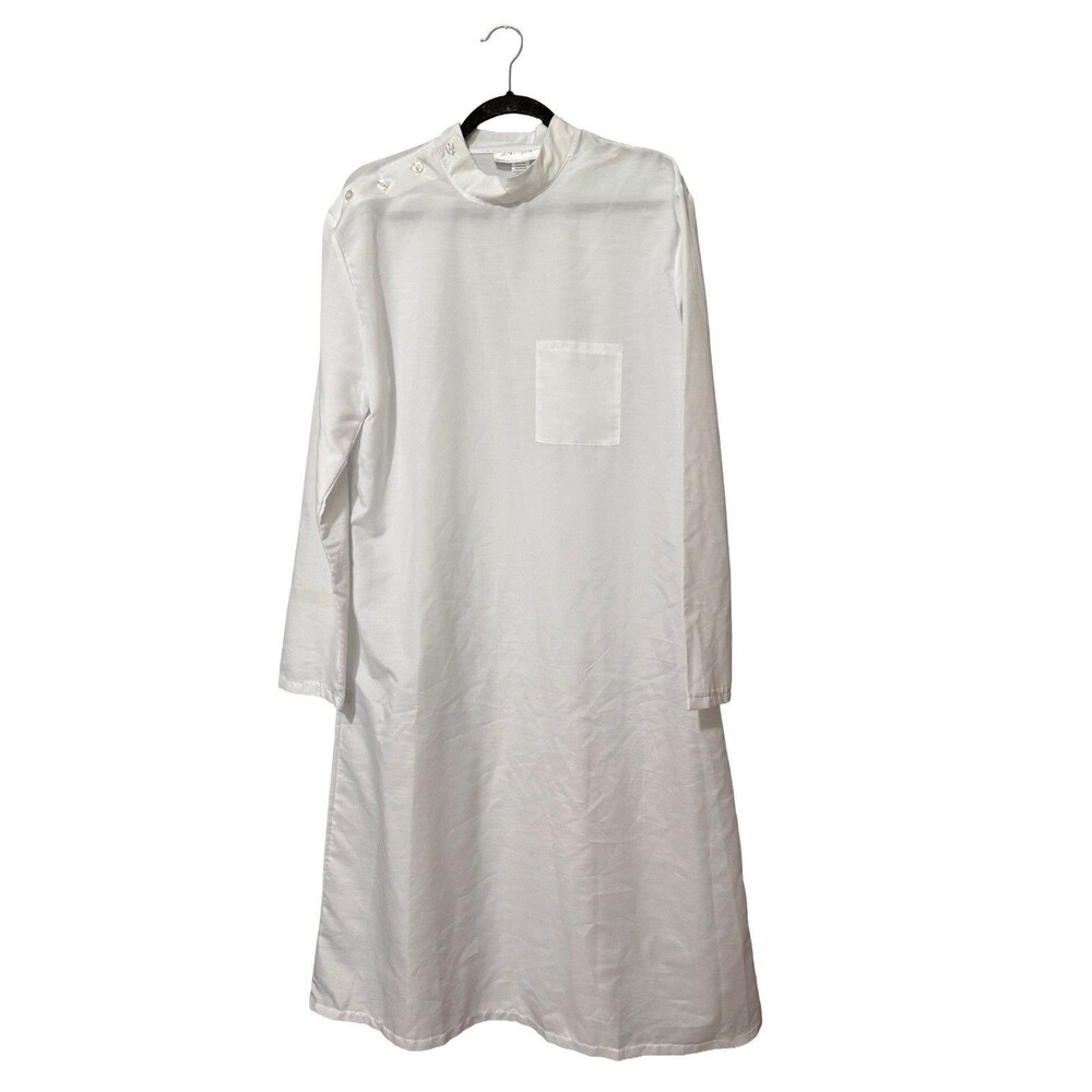 Adult Surgeon Doctor Costume White Medical Lab Coat Gown Size L Halloween